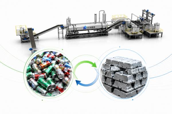Aluminum Can Recycling Decoating and Melting Solution