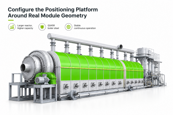 Automatic continuous tyre pyrolys plant