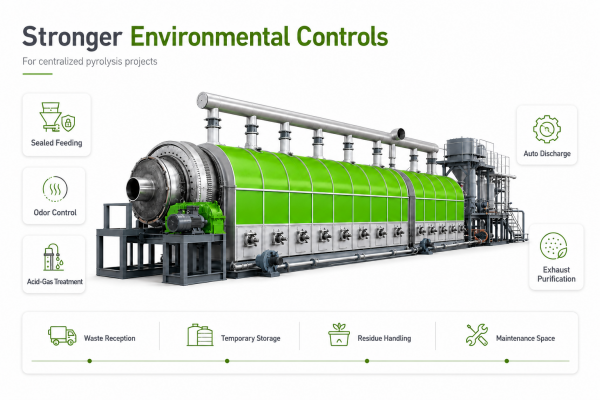 Continuous medical waste pyrolysis plant