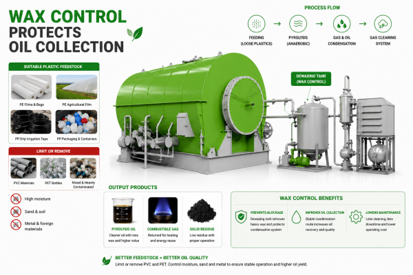 Plastic pyrolysis oil dewax machine