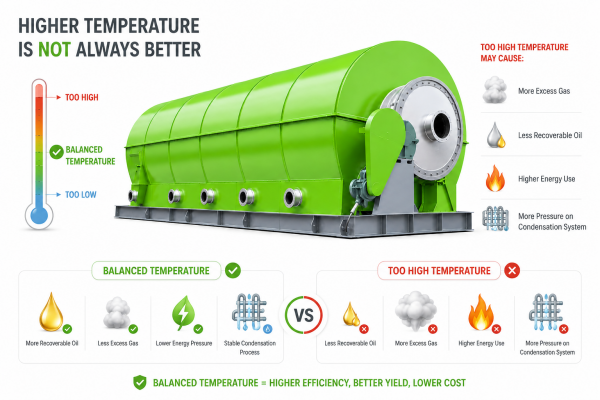 Pyrolysis Temperature for Tire Plastic
