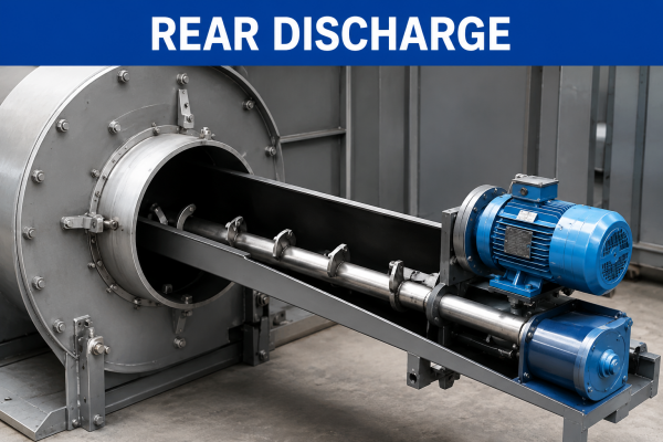 Rear- discharge carbon black