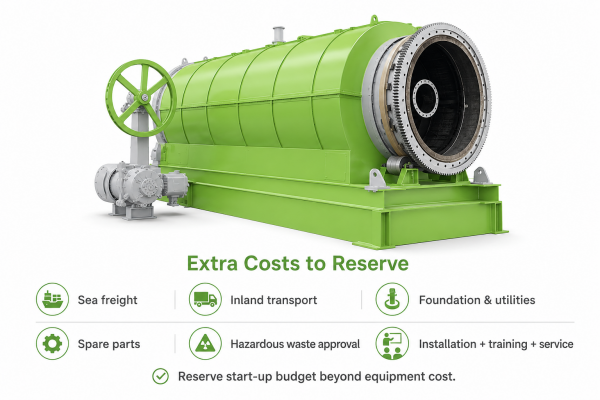 Refinery sludge treatment pyrolysis machine
