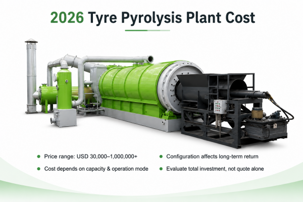 Tyre waste recycling pyrolysis cost
