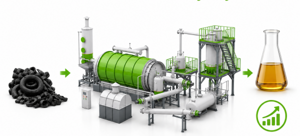 Waste tire pyrolysis machine