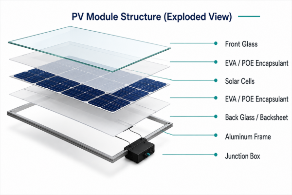 Photovoltaic panel structure