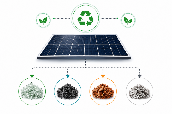 Pyrolysis products of PV panels