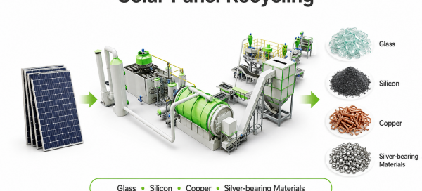 Solar pannel recycling pyrolysis machine